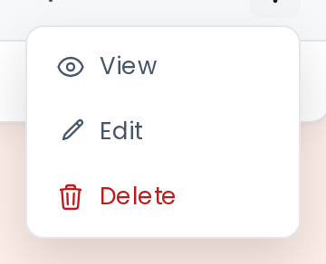 Row action menu